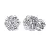 14K White Gold Prong Round Diamond Clusters Earrings 1.2ct Studs -Fashion Accessories Shop 14k gold prong round diamond clusters earrings 12ct studs wh