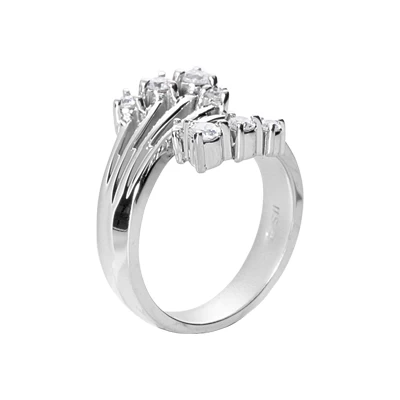 14K White Gold Right Hand Diamond Ladies Ring 0.42ct 5 14K White Gold Right Hand Diamond Ladies Ring 0.42ct - Image 3