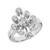 14K White Gold Right Hand Diamond Ladies Ring 0.75ct