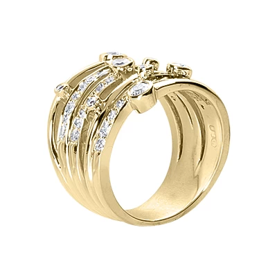 14K White Gold Right Hand Diamond Ladies Ring 1.23ct 6 14K White Gold Right Hand Diamond Ladies Ring 1.23ct - Image 4