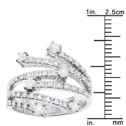 14K White Gold Right Hand Diamond Ring 0.94ct -Fashion Accessories Shop 14k gold right hand diamond ring 094ct p 29755 ruler white