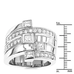 14K White Gold Right Hand Diamond Ring 1.16ct -Fashion Accessories Shop 14k gold right hand diamond ring 116ct p 29762 rulerwh