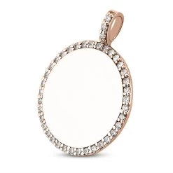 14K White Gold Round Diamond Circle Pendant 0.40ct -Fashion Accessories Shop 14k gold round diamond circle pendant 040ct p 27301 back rose 20220426