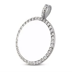 14K White Gold Round Diamond Circle Pendant 0.40ct -Fashion Accessories Shop 14k gold round diamond circle pendant 040ct p 27301 back white 20220426