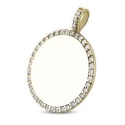 14K White Gold Round Diamond Circle Pendant 0.40ct -Fashion Accessories Shop 14k gold round diamond circle pendant 040ct p 27301 back yellow 20220426