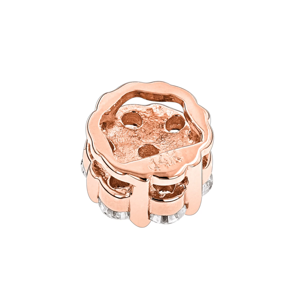 14K White Gold Round Diamond Cluster Pendant For Women 0.5ct 6 14K White Gold Round Diamond Cluster Pendant For Women 0.5ct - Image 4