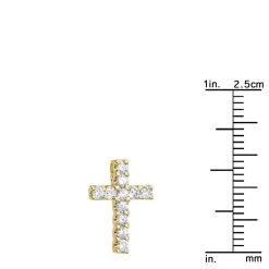 14K Yellow Gold Round Diamond Cross Necklace 0.33ct -Fashion Accessories Shop 14k gold round diamond cross necklace 033ct p 26523 rulerye