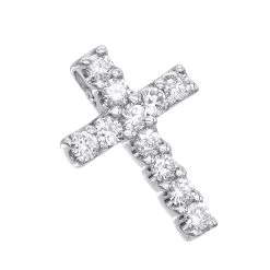 14K Yellow Gold Round Diamond Cross Necklace 0.33ct -Fashion Accessories Shop 14k gold round diamond cross necklace 033ct p 26523 wh