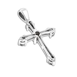 14K White Gold Round Diamond Cross Pendant 0.33ct 17mm 5 Stones -Fashion Accessories Shop 14k gold round diamond cross pendant 030ct p 26552 backwh