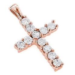 14K White Gold Round Diamond Cross Pendant 0.33ct 10mm 8 14K White Gold Round Diamond Cross Pendant 0.33ct 10mm -Fashion Accessories Shop 14k gold round diamond cross pendant 033ct p 26500 ro