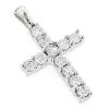 14K White Gold Round Diamond Cross Pendant 0.33ct 10mm -Fashion Accessories Shop 14k gold round diamond cross pendant 033ct p 26500 wh