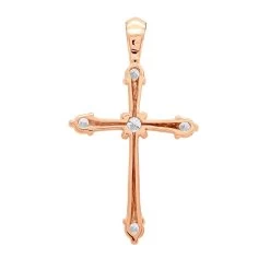 14K White Gold Round Diamond Cross Pendant 0.73ct -Fashion Accessories Shop 14k gold round diamond cross pendant 073ct p 26553 backro