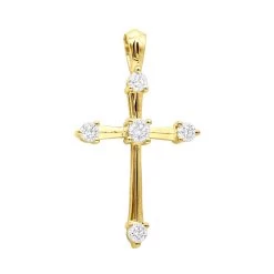 14K White Gold Round Diamond Cross Pendant 0.73ct -Fashion Accessories Shop 14k gold round diamond cross pendant 073ct p 26553 ye