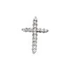 14K White Gold Round Diamond Cross Pendant 0.77ct