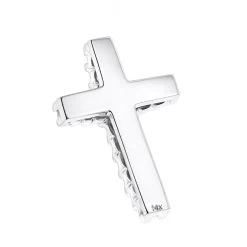 14K White Gold Round Diamond Cross Pendant 1.2ct -Fashion Accessories Shop 14k gold round diamond cross pendant 120ct p 26568 backwh
