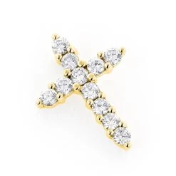 14K White Gold Round Diamond Cross Pendant 1.32ct 17.5mm -Fashion Accessories Shop 14k gold round diamond cross pendant 132ct p 26508 ye
