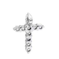 14K White Gold Round Diamond Cross Pendant 1.65ct -Fashion Accessories Shop 14k gold round diamond cross pendant 165ct p 26510 backwh