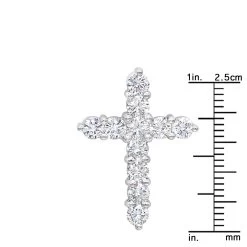 14K White Gold Round Diamond Cross Pendant 1.65ct -Fashion Accessories Shop 14k gold round diamond cross pendant 165ct p 26510 rulerwh