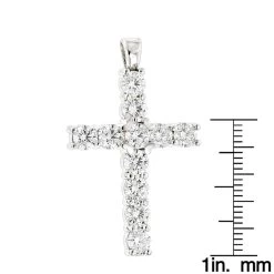 14K Yellow Gold Round Diamond Cross Pendant 4.40ct -Fashion Accessories Shop 14k gold round diamond cross pendant 440ct p 26503 rulerwh