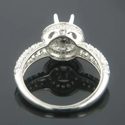 Halo 14K White Gold Round Diamond Engagement Ring Setting 1.00ct 6 Halo 14K White Gold Round Diamond Engagement Ring Setting 1.00ct -Fashion Accessories Shop 14k gold round diamond engagement ring setting 100ct p 6731back