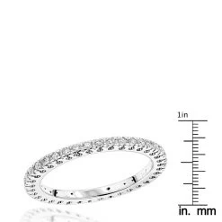 14K White Gold Round Diamond Eternity Band 0.37ct -Fashion Accessories Shop 14k gold round diamond eternity band 037ct p 24837 rulerwh