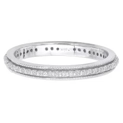Thin 14K White Gold Round Diamond Eternity Band 0.38ct -Fashion Accessories Shop 14k gold round diamond eternity band 038ct p 24856 backwh