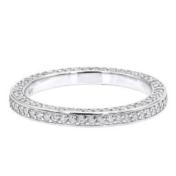 Thin 14K Yellow Gold Round Diamond Eternity Band For Women 3/4ct -Fashion Accessories Shop 14k gold round diamond eternity band 069ct p 24887 backwh