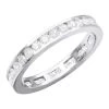 14K White Gold Round Diamond Eternity Band 1.20ct 4mm
