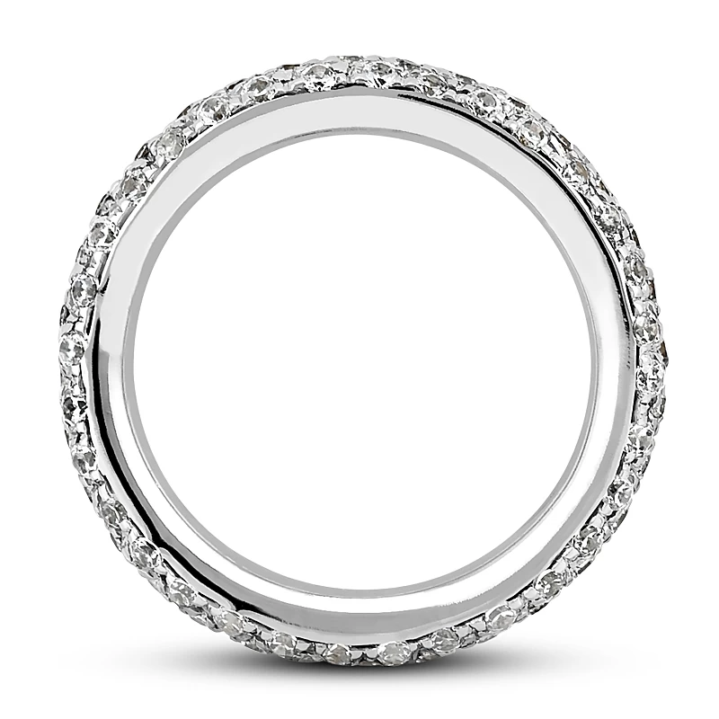 Thin 14K White Gold Round Diamond Eternity Band 1.20ct 4mm 11 Thin 14K White Gold Round Diamond Eternity Band 1.20ct 4mm - Image 9