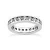 Thin 14K White Gold Round Diamond Eternity Band 1.25ct