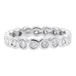 14K White Gold Round Diamond Eternity Band Bezel Set Diamonds 1.60ct -Fashion Accessories Shop 14k gold round diamond eternity band 160ct p 24839 backwh