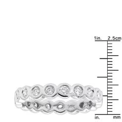 14K White Gold Round Diamond Eternity Band Bezel Set Diamonds 1.60ct -Fashion Accessories Shop 14k gold round diamond eternity band 160ct p 24839 rulerwh