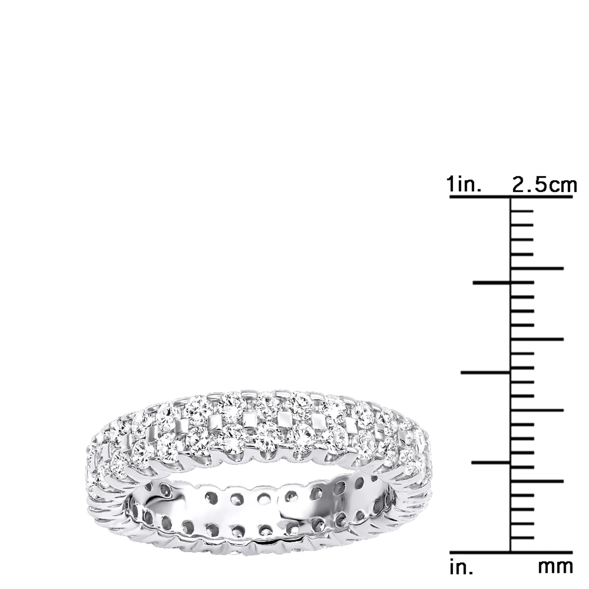 14K White Gold Round Diamond Eternity Band 1.74ct 7 14K White Gold Round Diamond Eternity Band 1.74ct - Image 5