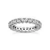 14K White Gold Round Diamond Eternity Band 3.20ct