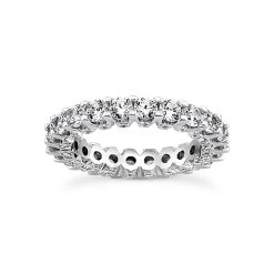 14K White Gold Round Diamond Eternity Band 3.20ct