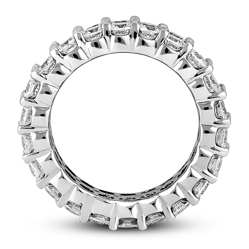 14K White Gold Round Diamond Eternity Band 4.40ct 11 14K White Gold Round Diamond Eternity Band 4.40ct - Image 9