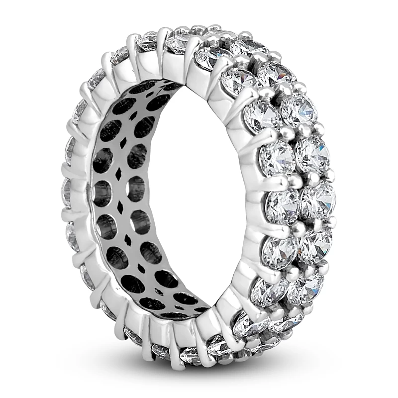 14K White Gold Round Diamond Eternity Band 4.40ct 6 14K White Gold Round Diamond Eternity Band 4.40ct - Image 4