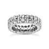 14K White Gold Round Diamond Eternity Band 4.40ct