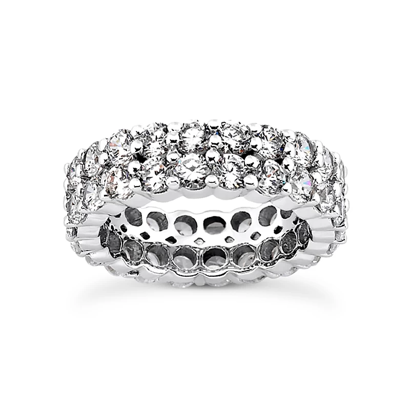 14K White Gold Round Diamond Eternity Band 4.40ct 3 14K White Gold Round Diamond Eternity Band 4.40ct