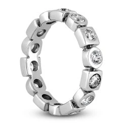 14K White Gold Round Diamond Eternity Ring 0.84ct 14 14K White Gold Round Diamond Eternity Ring 0.84ct -Fashion Accessories Shop 14k gold round diamond eternity ring 084ct p 24913 back white 20220426