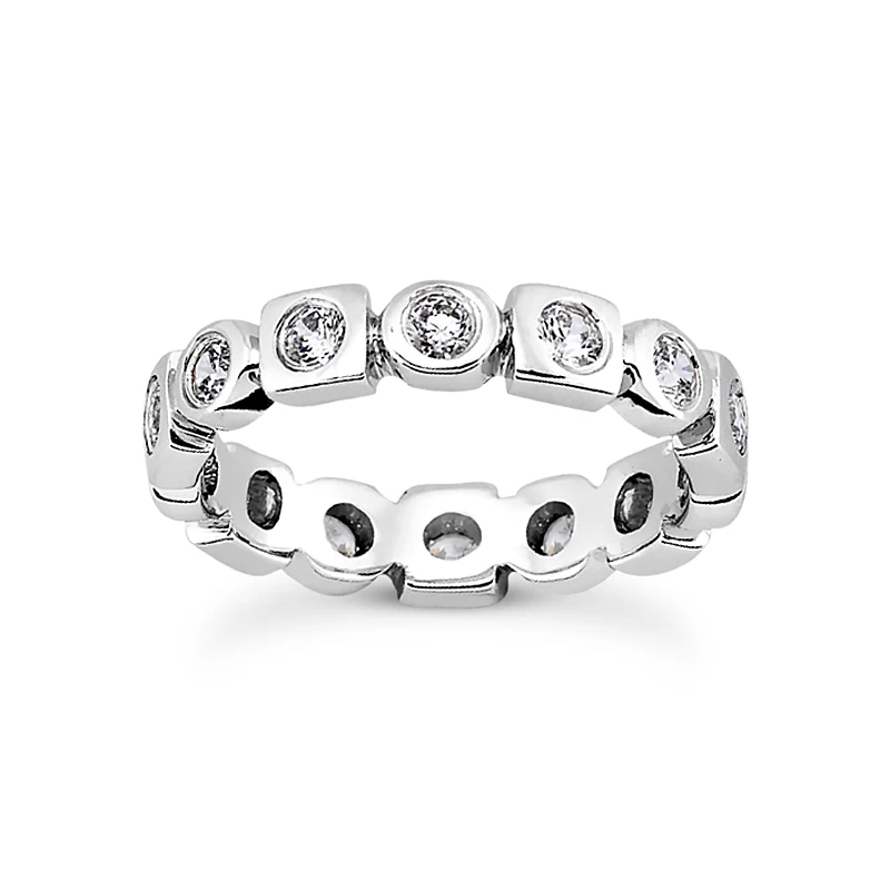 14K White Gold Round Diamond Eternity Ring 0.84ct 3 14K White Gold Round Diamond Eternity Ring 0.84ct