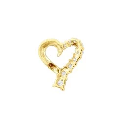 14K Yellow Gold Round Diamond Floating Heart Pendant 0.25ct -Fashion Accessories Shop 14k gold round diamond floating heart pendant 025ct p 27715 backye 20191215