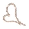 Large Open Hearts: 14K Rose Gold Round Diamond Floating Heart Pendant 4.84ct