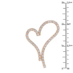 Large Open Hearts: 14K Rose Gold Round Diamond Floating Heart Pendant 4.84ct -Fashion Accessories Shop 14k gold round diamond floating heart pendant 484ct p 5886 rulerro