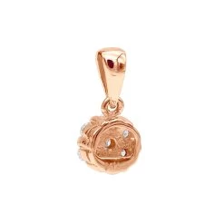14K Rose Gold Round Diamond Flower Pendant For Women 0.25ct -Fashion Accessories Shop 14k gold round diamond flower pendant 025ct p 27210 backro