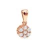 14K Rose Gold Round Diamond Flower Pendant For Women 0.25ct 2 14K Rose Gold Round Diamond Flower Pendant For Women 0.25ct -Fashion Accessories Shop 14k gold round diamond flower pendant 025ct p 27210 ro