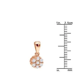 14K Rose Gold Round Diamond Flower Pendant For Women 0.25ct -Fashion Accessories Shop 14k gold round diamond flower pendant 025ct p 27210 rulerro
