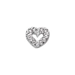 14K White Gold 0.24ct Diamond Small Heart Shape Pendant