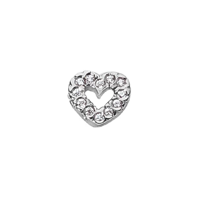 14K White Gold 0.24ct Diamond Small Heart Shape Pendant 3 14K White Gold 0.24ct Diamond Small Heart Shape Pendant
