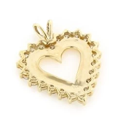 14K Yellow Gold Round Diamond Heart Necklace 2.64ct 10 14K Yellow Gold Round Diamond Heart Necklace 2.64ct -Fashion Accessories Shop 14k gold round diamond heart necklace 264ct p 27747 backye